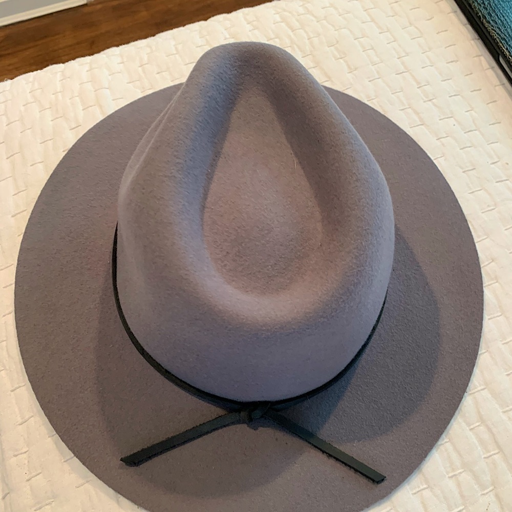 Brixton small grey fedora with black trim